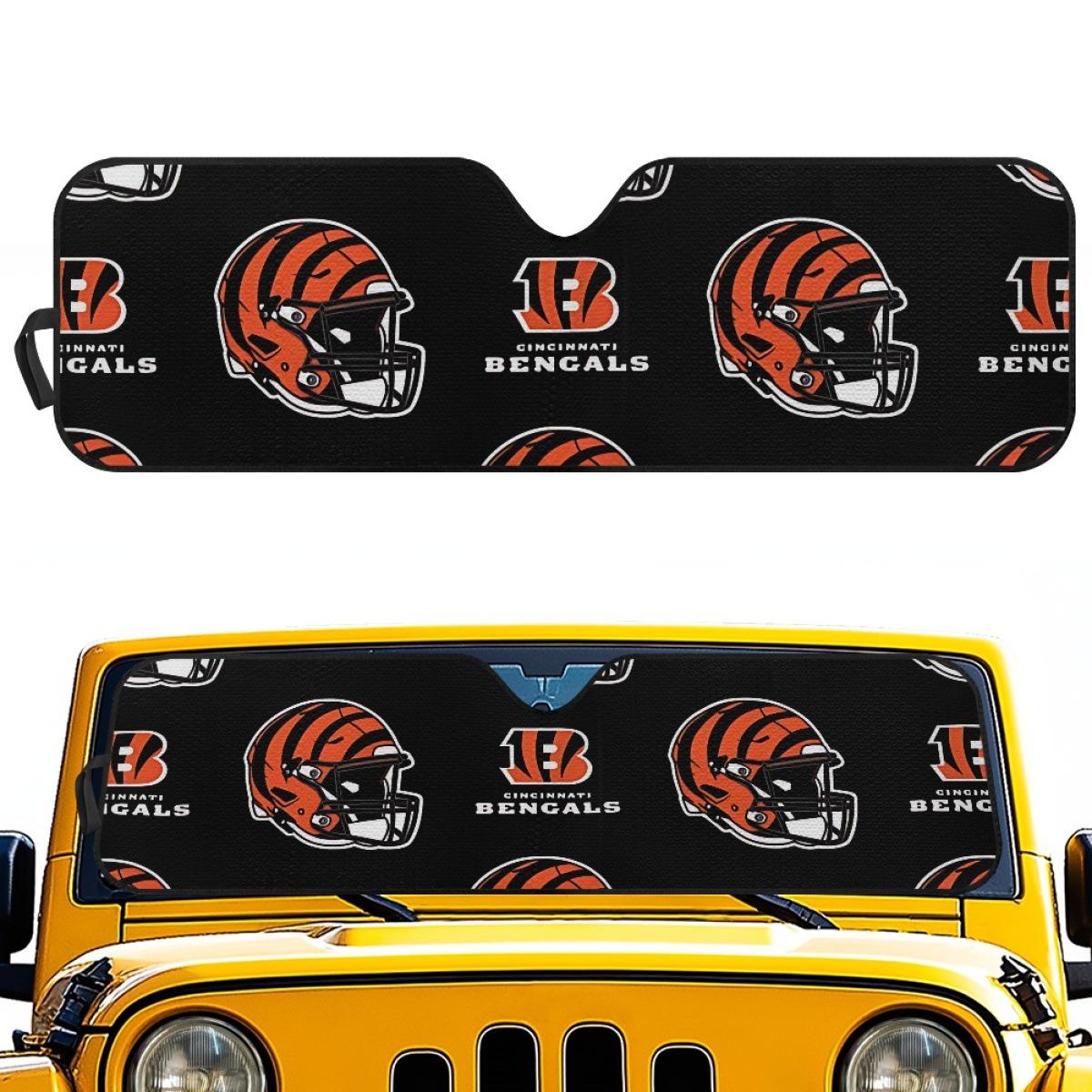 

Cincinnati Bengals Off-Road Vehicle Windshield Sunshade - Custom Team Design, Heat Insulation & Sun Protection