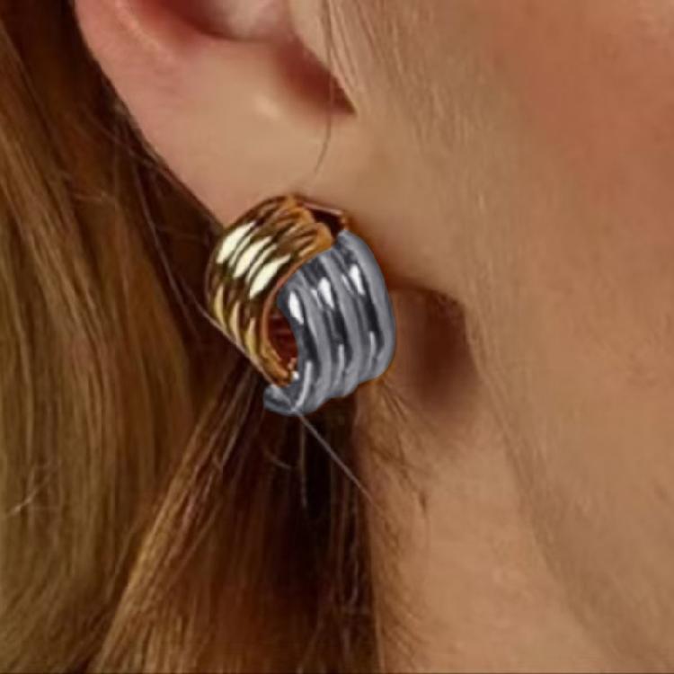 Stylish Knot Dangle Earrings Jewelry Trendy Gold Silver Knot Earrings with Geometric Dangle Design for Fashionistas