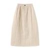 Women's Retro Quilted Skirt - Korean Casual Style, Solid Color, Autumn/Winter, Slimming Bud Design