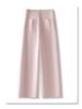 Light Green Women's Wide-Leg Jeans - 2025 Spring/Autumn Relaxed Nine-Point Fit