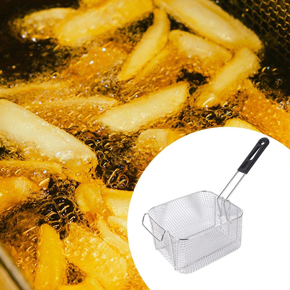 Detachable Handle French Fries Holder Nonstick Fryer Basket Portable Deep Fryer  Kitchen