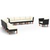 Day and Night - Day and Night Garden Furniture Set 10 Pieces Synthetic Rattan Black Eucalyptus