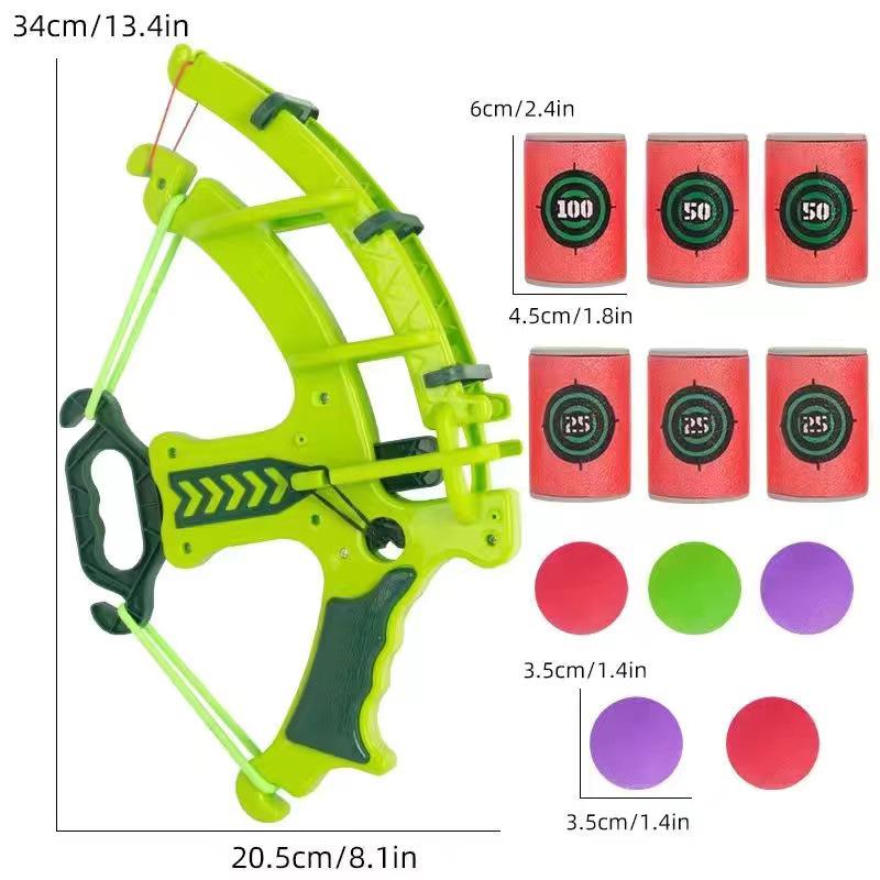 Parent-Child Indoor & Outdoor Crossbow Shooting Toy with EVA Sponge Balls & Target