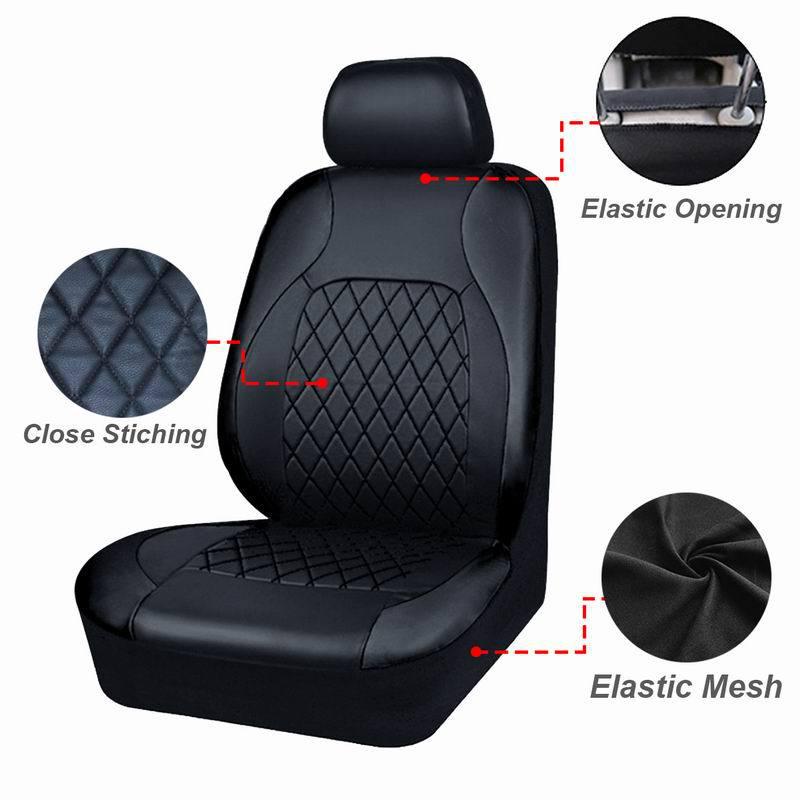 Universal PU Leather Car Seat 9-Piece Set - All-Season Style