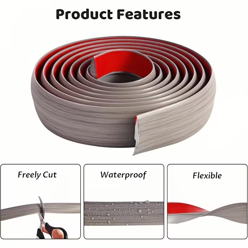 1PC 1mx3.5cm PVC Floor Joint Decorative Strip, Transition Strip from Carpet To Tile Floor, Wear-resistant and Machinable Flat