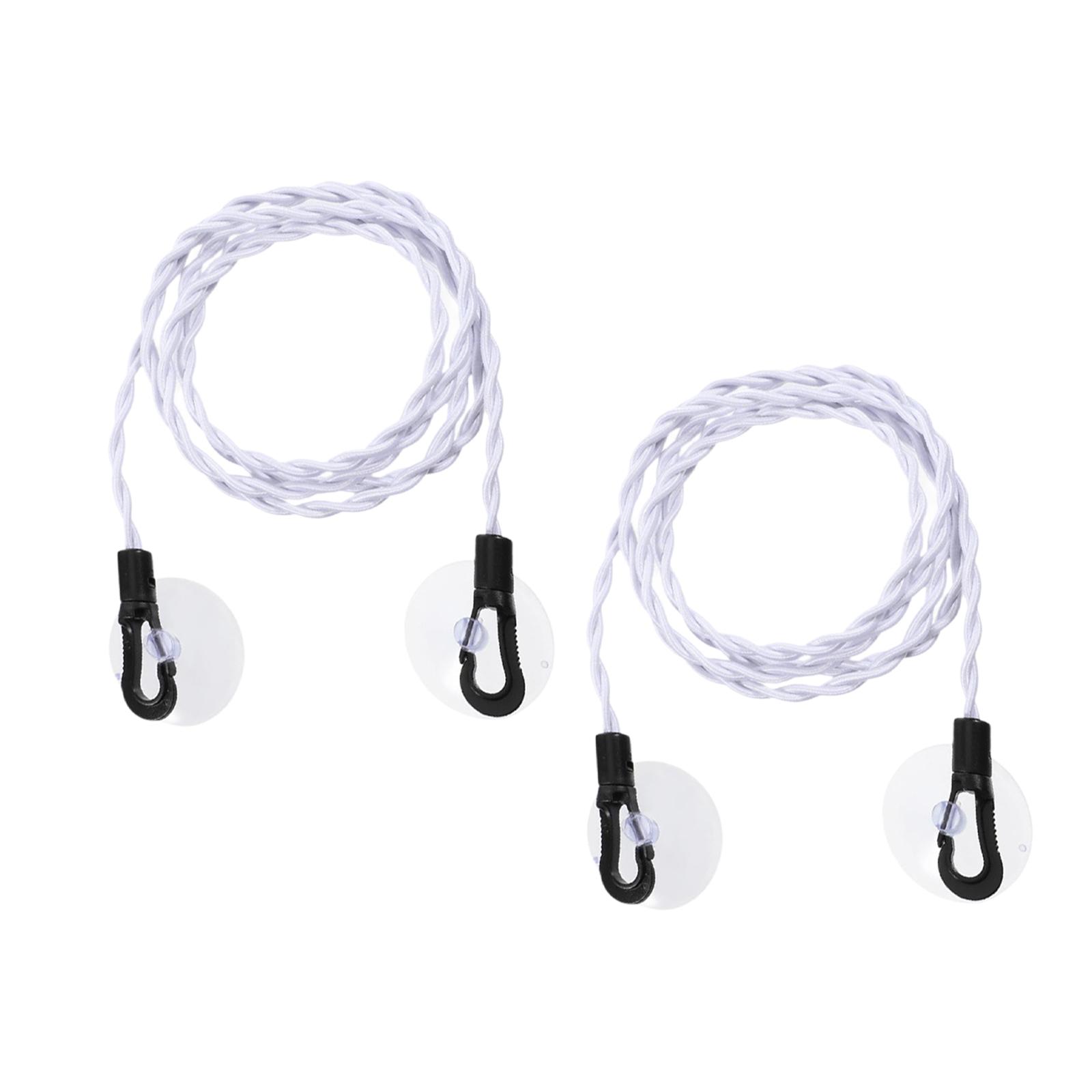 

Elastic Clothes Line, Hanging Clothesline, Stretch Laundry Cord with Hooks and Suction Cups for Bathroom Travel Balcony 150cm