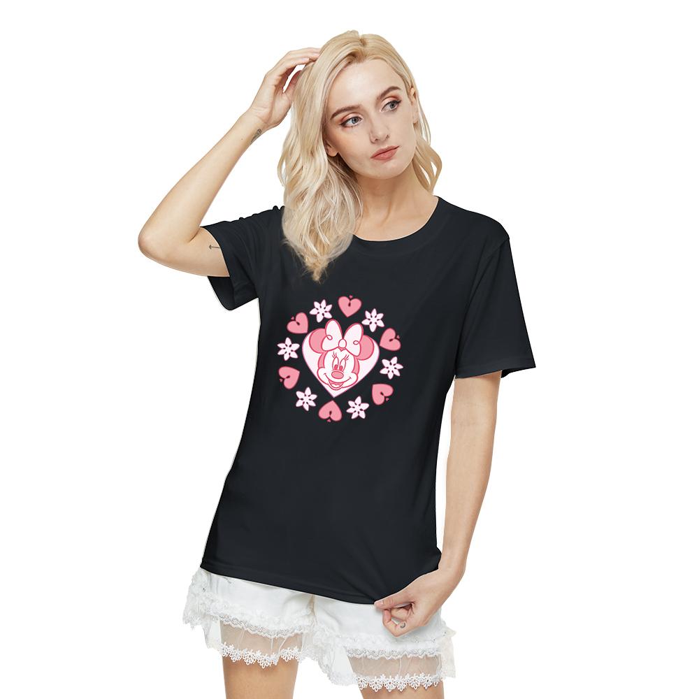 Mujer Moda manga corta Camisetas estampadas Cuello redondo Negro y blanco  Tops Verano Camisas cortas Bottoming Casual Manga corta comprar a buen  precio — entrega gratuita, reseñas reales con fotos — Joom