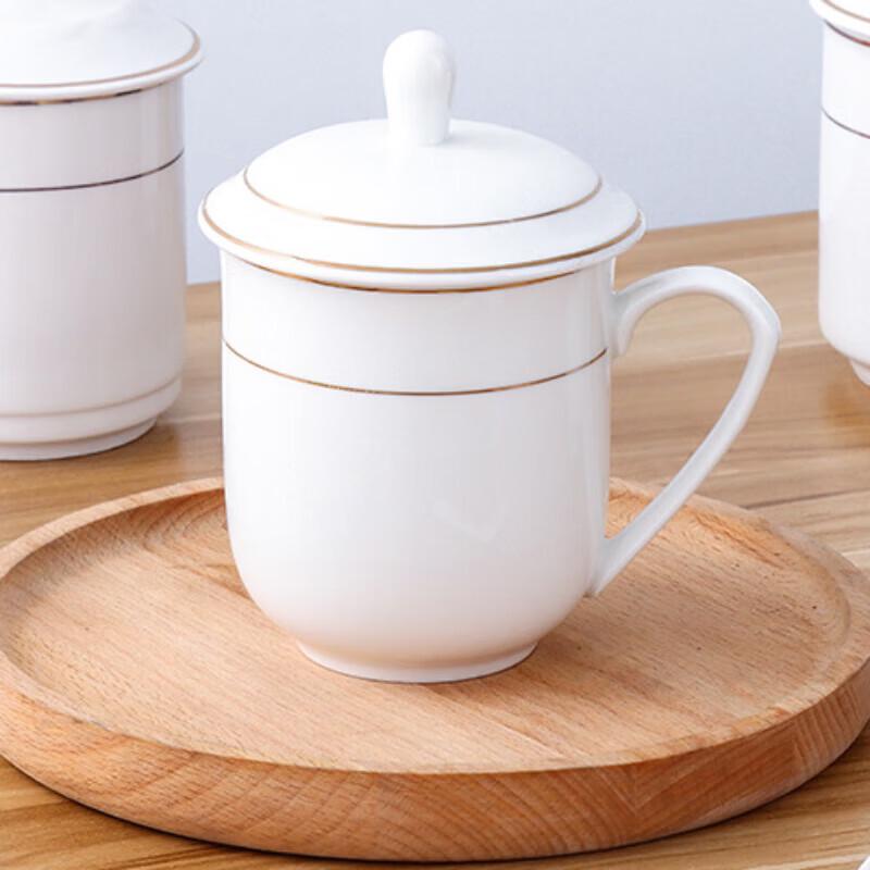 ZISIZ Керамическая чайная чашка в китайском стиле с крышкой, расписанная золотом