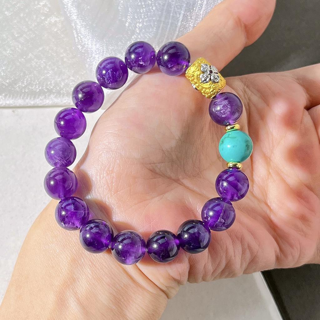 10Mm Autumn And Winter Natural Royal Amethyst Design Bracelet Bracelet.