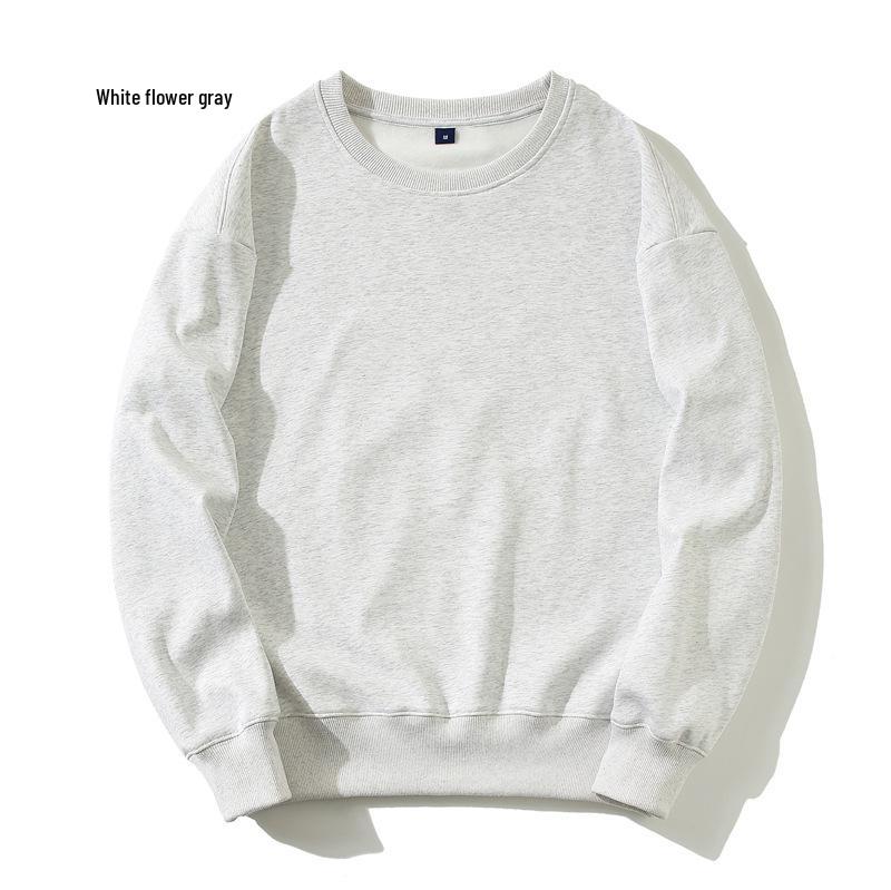 

Мужской толстый флисовый свитшот с круглым вырезом - Свободный крой, Однотонный, Длинный рукав. L