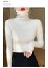 Korean Style Slim Fit High-Neck Sweater for Women - 2024 Autumn/Winter Long Sleeve Knit Base Layer