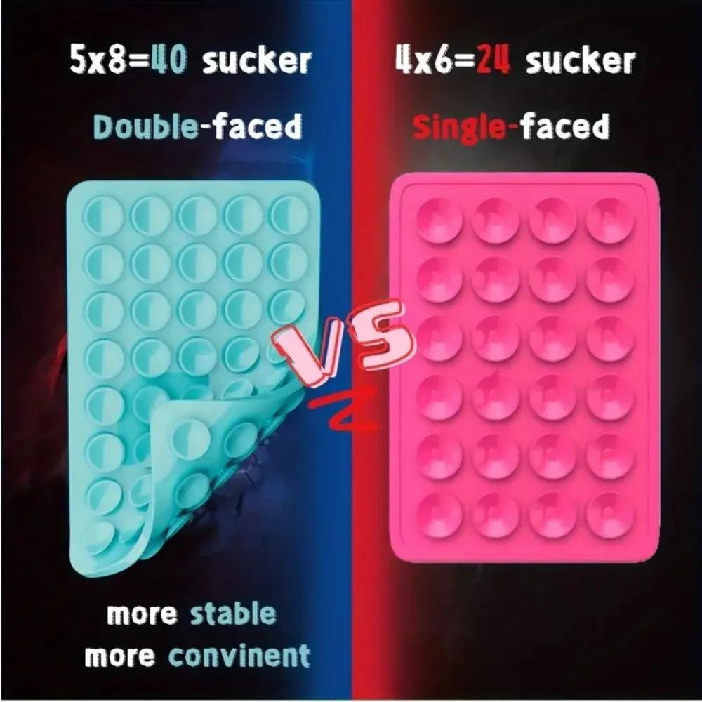 Silicone Suction Phone Case Mount Non Slip Suction Cup Phone Stand Mixed Color Silicone Phone Holder for Selfies and Videos 5