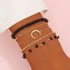 5Pcs Set Bohemian Moon Rice Bead Ball Chain Twisted Bracelet Set For Women Trendy Beaded Bracelets Friendship Jewelry Gifts