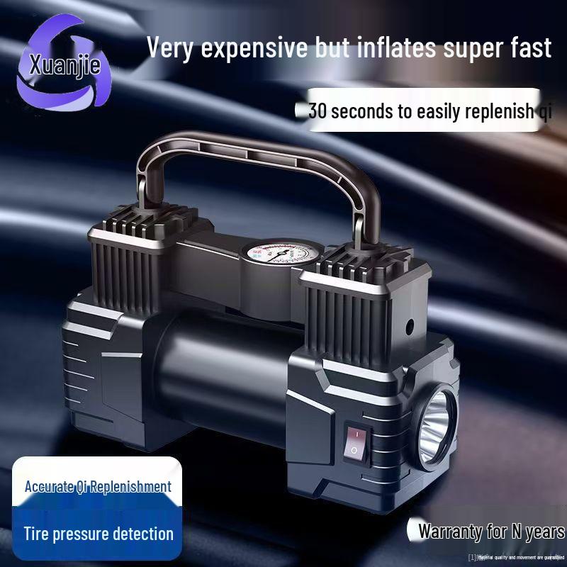 High-Power Dual-Cylinder Portable Electric Car Tire Inflator