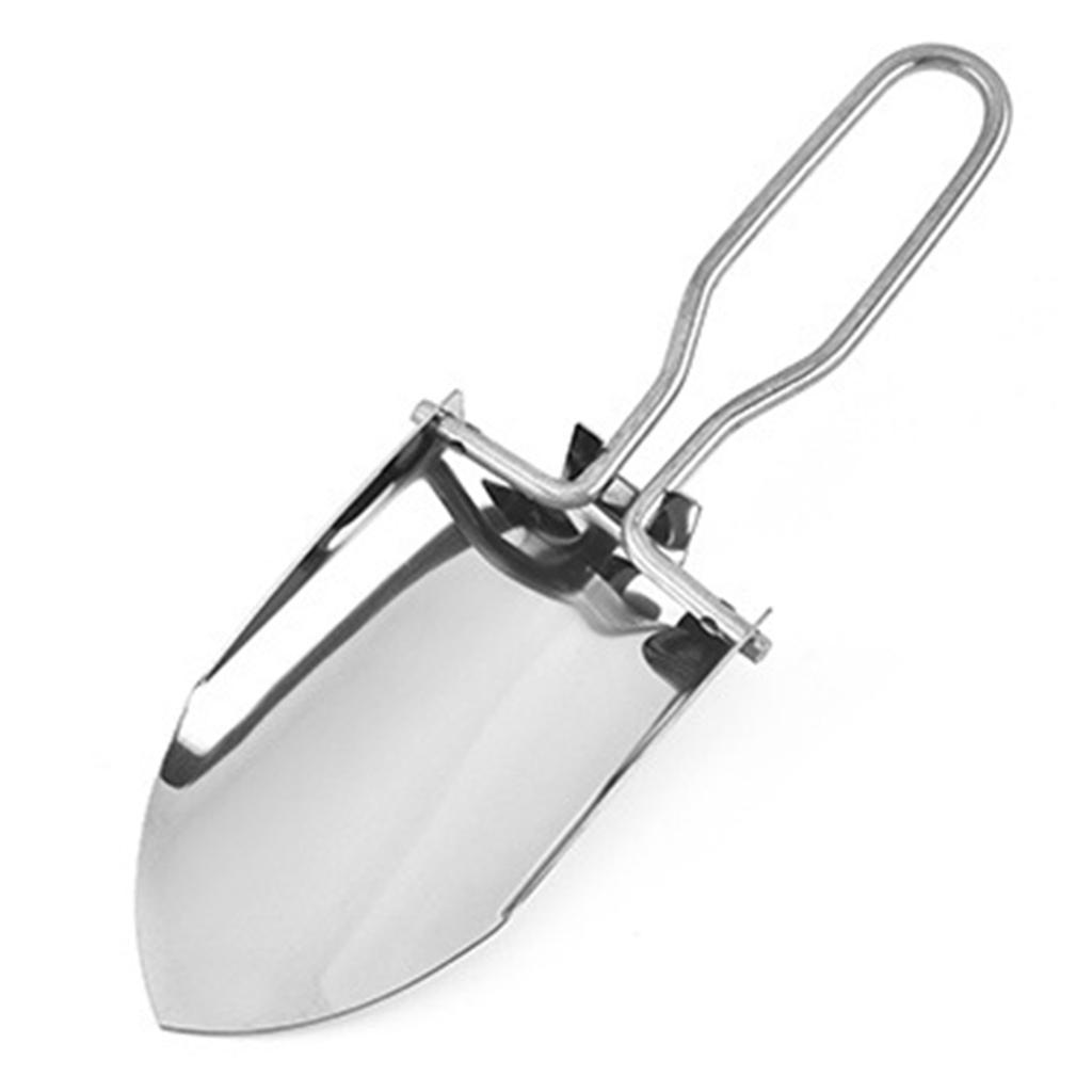 Stainless Steel Folding Gardening Shovel Multi-Purpose Mini Gardening Potting Tools Shovel for Backpack Gardening And Potting