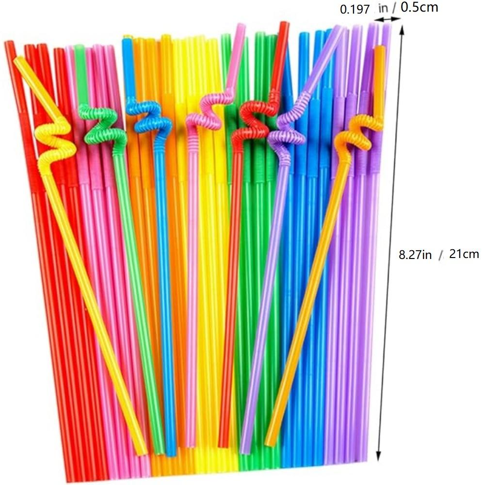 200PCS Disposable Tea and Juice Straws, Perfect for Parties, Holidays, and Everyday Use, Featuring a Flexible Beverage Design.