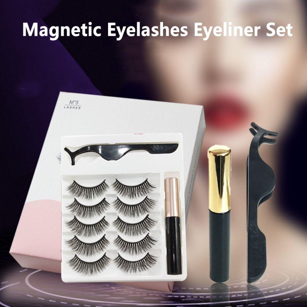 Tools Eyelashes Tweezer Magnetic Eyelashes and Eyeliner Set 3D False Eyelashes Lashes Extension