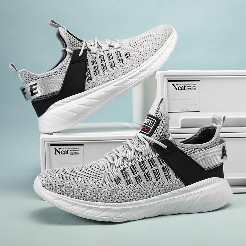 

МОДНАЯ ОБУВЬ, мужские дышащие спортивные кроссовки, спортивные кроссовки для бега, уличные женские теннисные кроссовки для тренажерного зала 40 серый