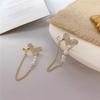 Silver Needle Elegant Diamond-encrusted Long Fringed Earrings Niche Temperament Versatile Earrings Simple Light Luxury High-end Earrings Women