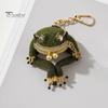 Cute Animal Shape Keychain Frog Coin Purse DIY Kit, Beaded Toad Craft Kiss Lock Mini Wallet Pouch, Handmade for Women Girls Handcrafted Kit