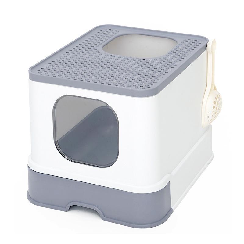 "Extra Large Enclosed Cat Litter Box with Drawer and Splash-Proof Design"