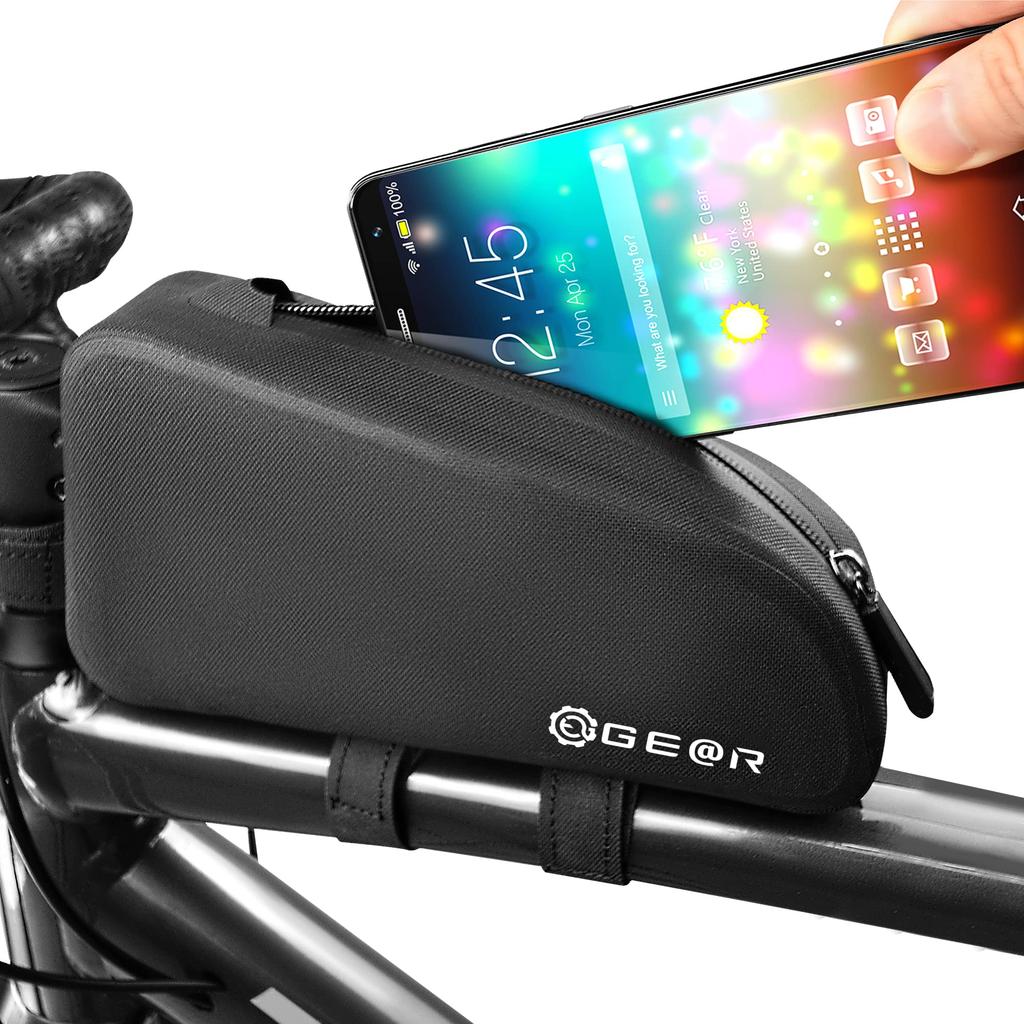 Waterproof Top Tube Bag for Bicycle Frames and Road Bikes (Geartle) Ultra-Slim