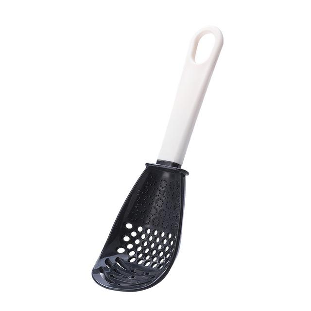 Strainer Scoop Multifunctional Heat-resistant Hanging Hole Innovative Potato Garlic Press Colander Spoon for Kitchen Cooking