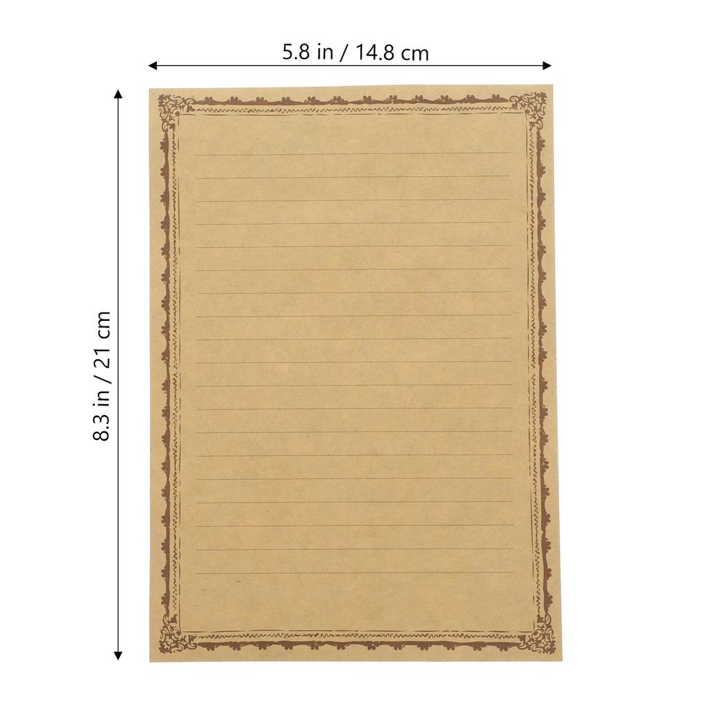 2Sets Vintage Envelope and Letter Paper Kit Thick Writing Paper Set Creative Stationery Supplies for Notebook Insert