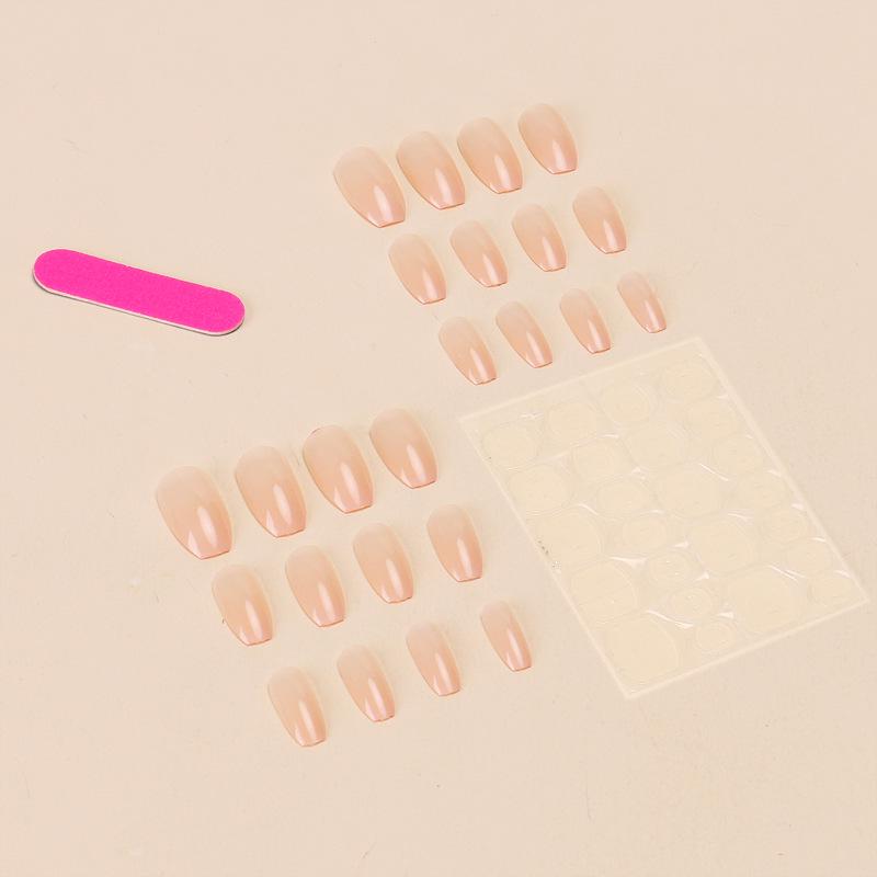 Europäische und amerikanische Gradient Pfirsichblüten Ballett Kurze Nagelspitzen