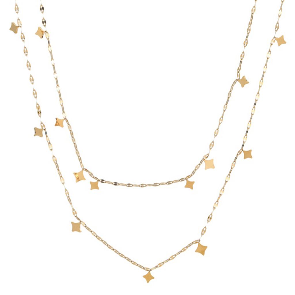 Double Layer Necklace Minimalist Elegant Choker Fashion Jewelry for Women Stylish Layered Chain