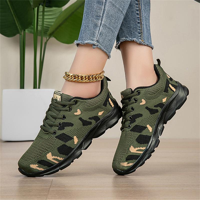 Sneakers for Women Orthopedic Sneakers Stylish Walking Shoes Outdoor Running Women's Camo Non Slip Breathable Mesh Tennis Shoes