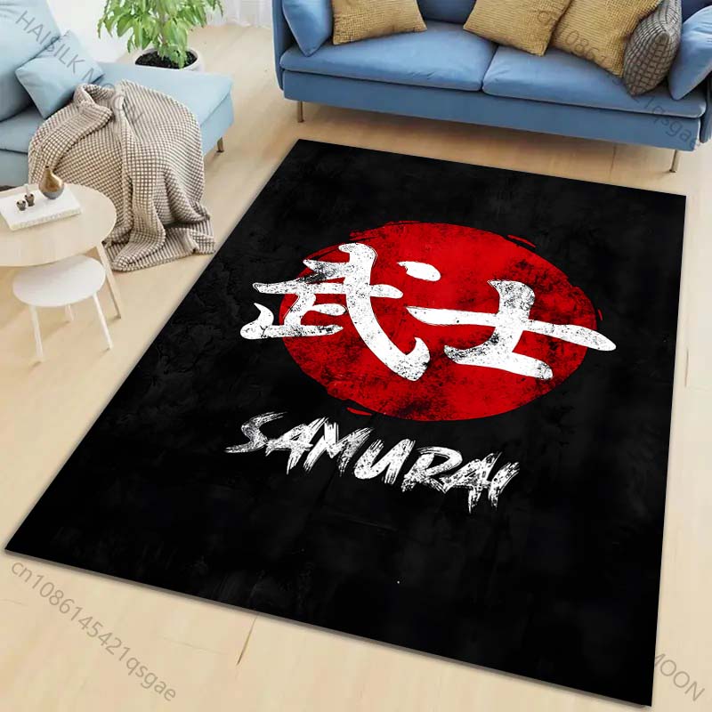 NEW Japanese Bushido Printed Carpet for Living Room Bedroom Sofa Home Decoration Non-slip Floor Mat Modern Carpet Large Size