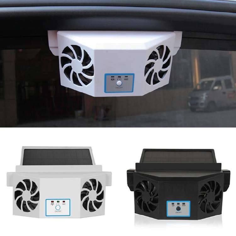 Double Head Air Exhaust Radiator Auto Interior Cooling Fan Air Circulation Fan Solar Charging Ventilation Fan