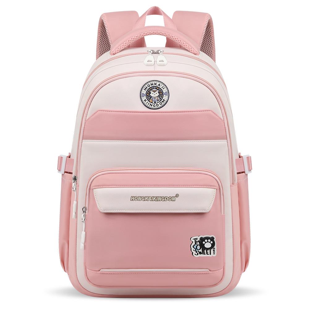 

Школьный рюкзак, для учеников средней и начальной школы, детский рюкзак большой вместимости, сумка для активного отдыха и путешествий, рюкзак, новая модель 31*18*45cm розовый