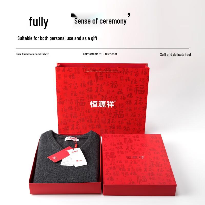 Hengyuanxiang Women's Thickened Pure Cashmere V-Neck Vest