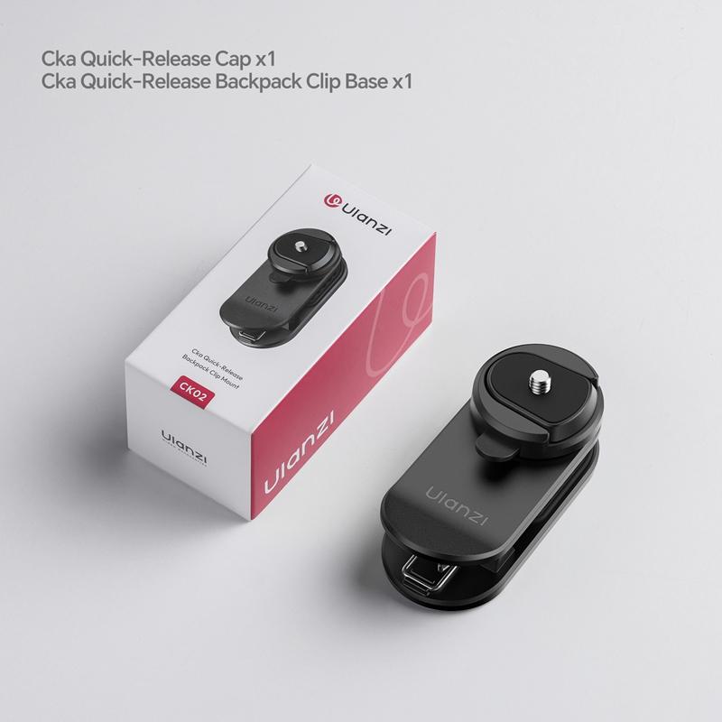 Ulanzi CK02 Backpack Camera Clip Mount for dji osmo pocket 3 4 4P Quick Release Plate With 1/4 Screw For Action Camera Accessory CK02 Backpack Clip