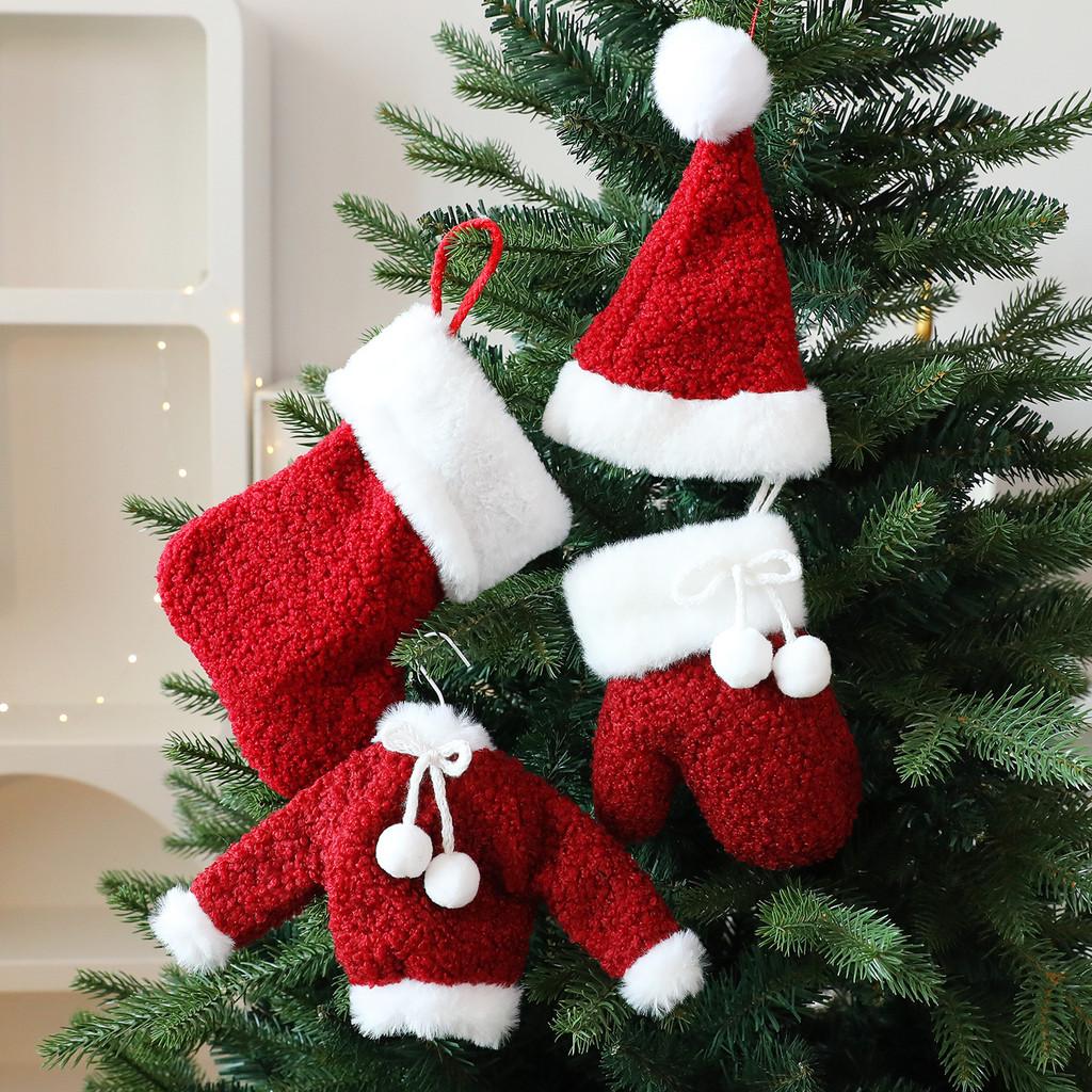 Christmas Decorations Tree With Socks Hat Gloves For Holiday Home Decor Gift