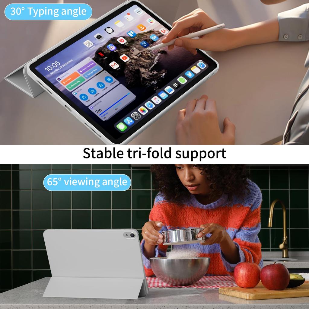 For iPad (A16) 11th 10th 9th 8th 7th 6th 5th Generation Magnetic Trifold Cover for iPad 5 6 7 8 9 10 11 9.7 10.2 10.9 11 M3