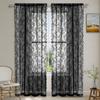 Wavy Edge Door Curtain Transparent Window Drape Shade Home Decoration Sheer Curtain Rental House