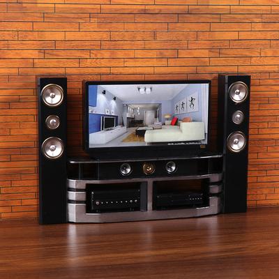 1/12 Dollhouse Mini Tv Audio Ornament Dollhouse Living Room Furniture Decoration Dolls House Micro Scene Decoration Toys