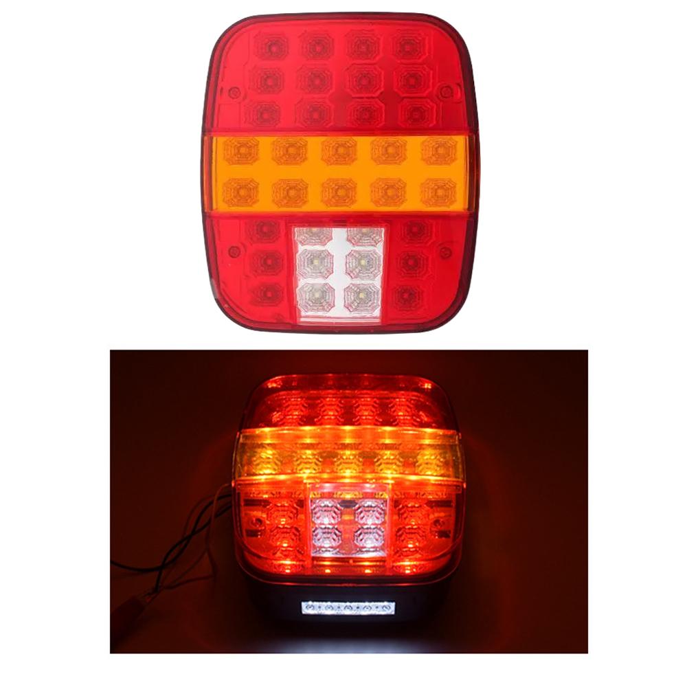 2x 12V 24V 39 LED Rear Brake Stop Turn Tail Light License Plate Lamp Truck Trailer Lorry Van For Ford Jeep Wrangler CJ YJ JK