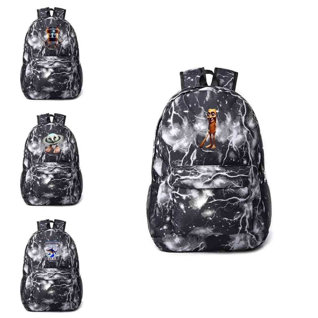 Tungtungtungsahur Character Canvas Backpack With Breathable Design For School Students