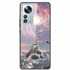 Luxus Hülle für Xiaomi 12T Pro Blumen Gehärtetes Glas Hülle für Xiaomi 12T TPU Stoßfänger Xiaomi 12 T Harte Schwarze Hülle Bunte Capa