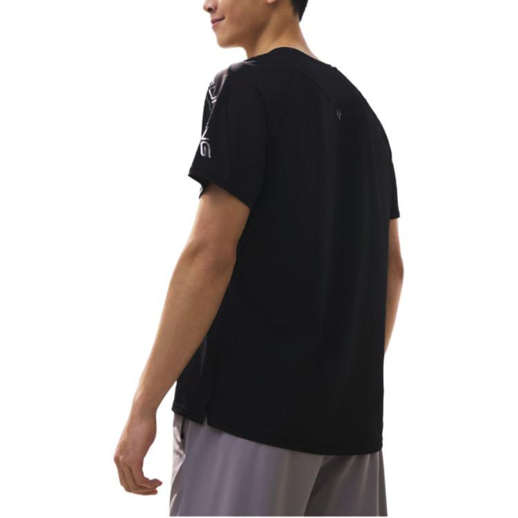 Anta Comfortable Versatile Breathable Sports Short Sleeve T-Shirt Men Tops Basic-Black 152425103-4