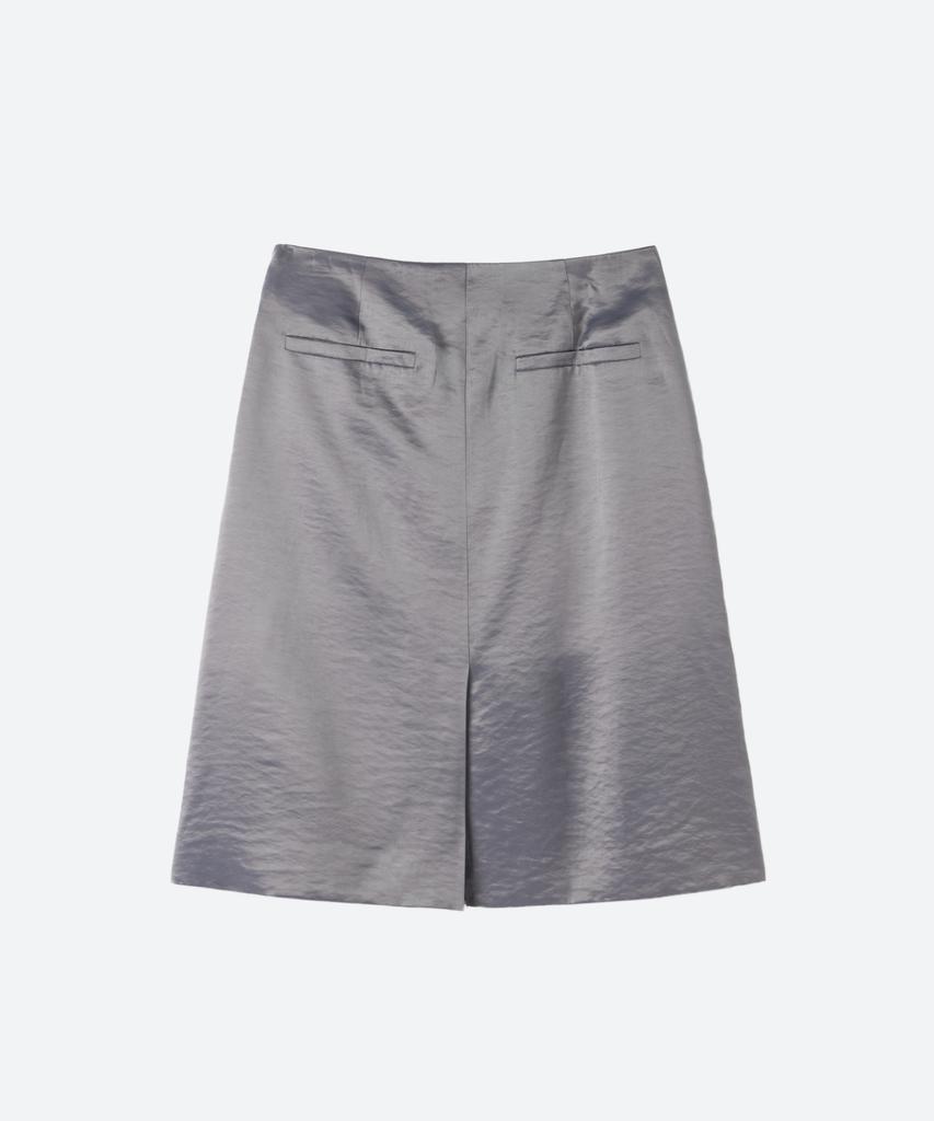 Moon Sun Satin Silky Skirt / Gray