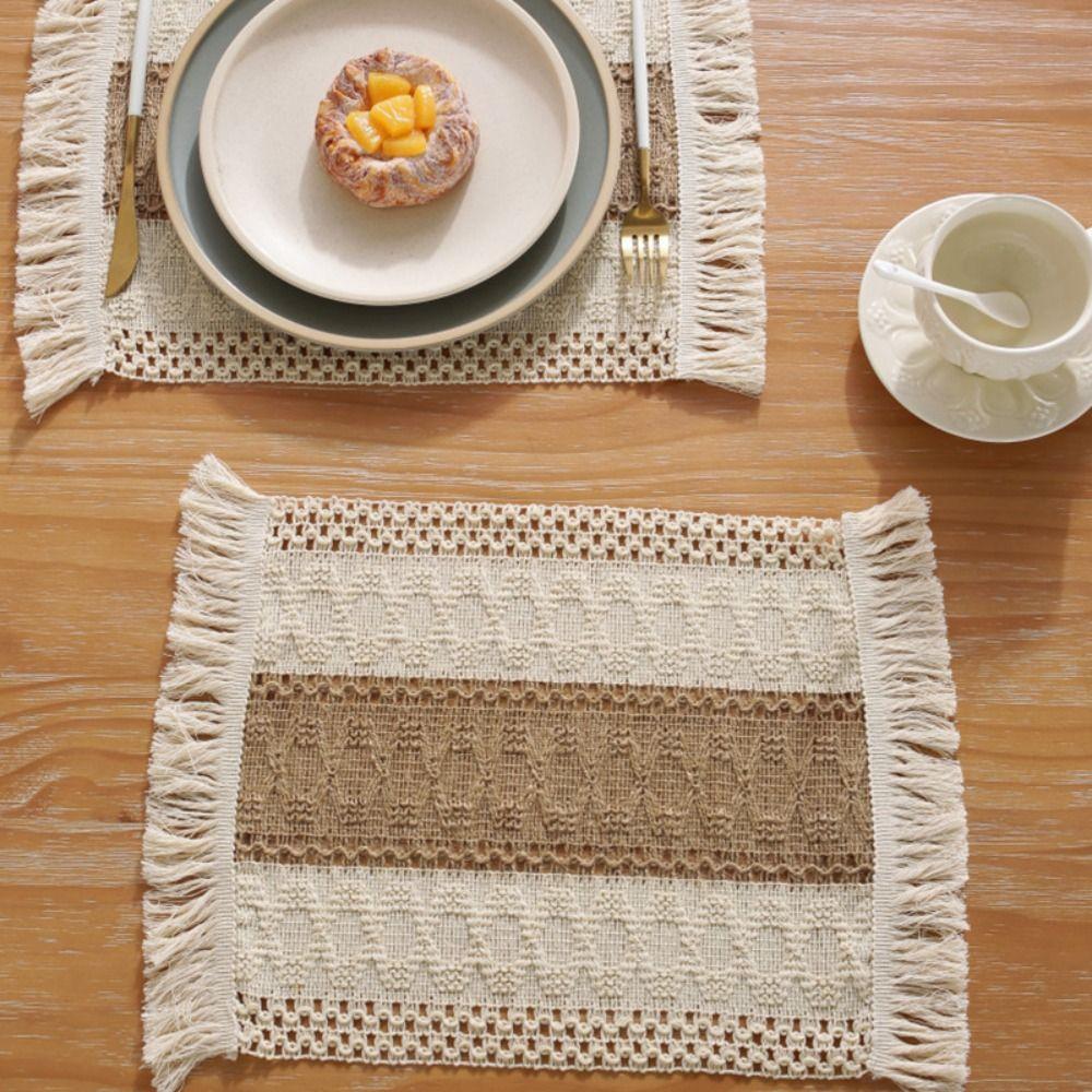 

No-Slip Placemat 30x40cm Coasters New Table Mat for Party Wedding Hotel Table Decoration A