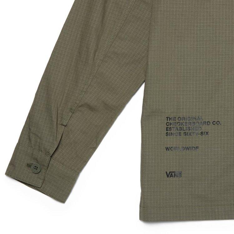 Vans Casual Sports Single-Breasted Collar Long Sleeve Jacket Men jackets Khaki VN0A4MLJKCZ