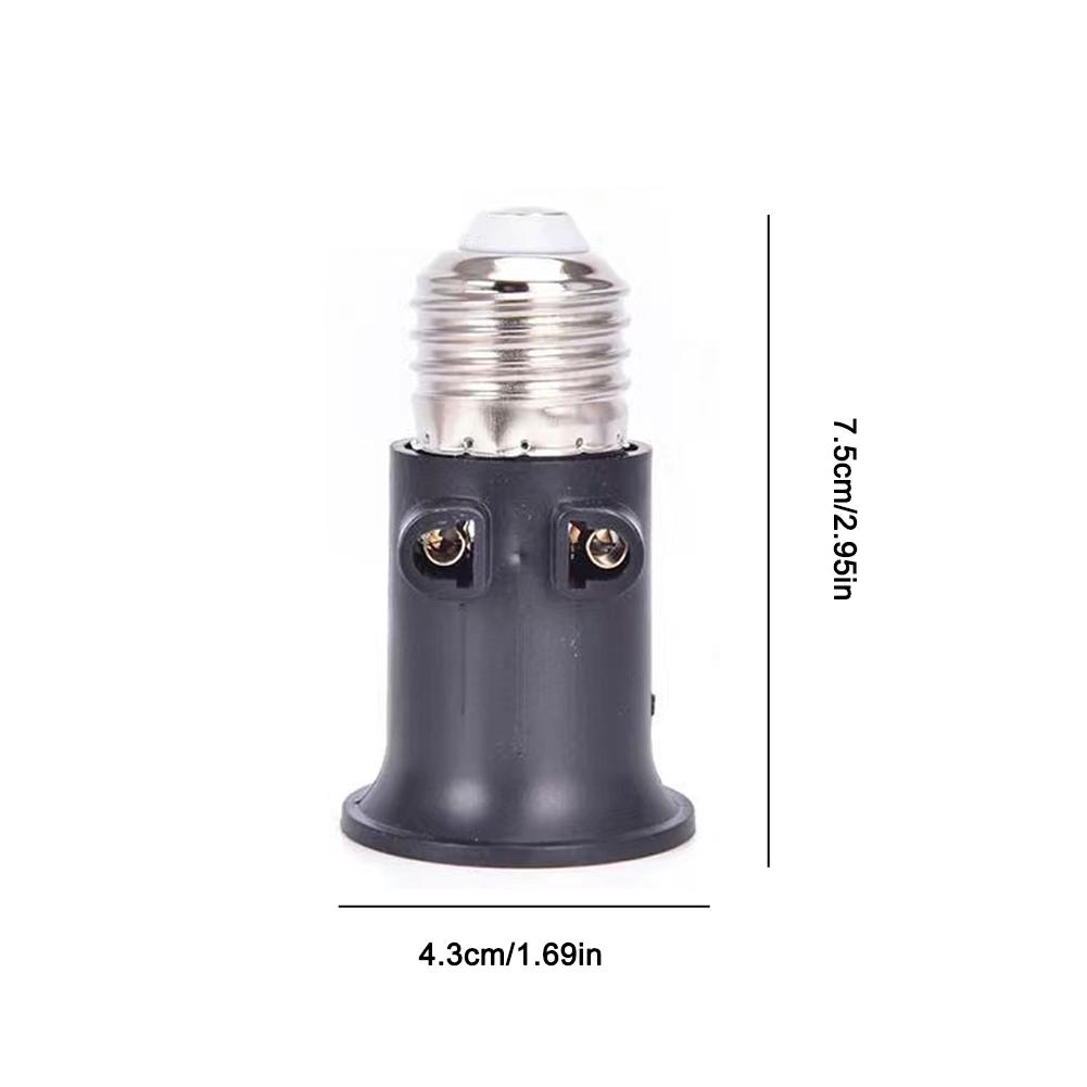 1PC E27 PBT Fireproof Bulb Adapter EU Plug Lamp Holder Base Socket AC100-240V 4A for Home Office Lighting Tool