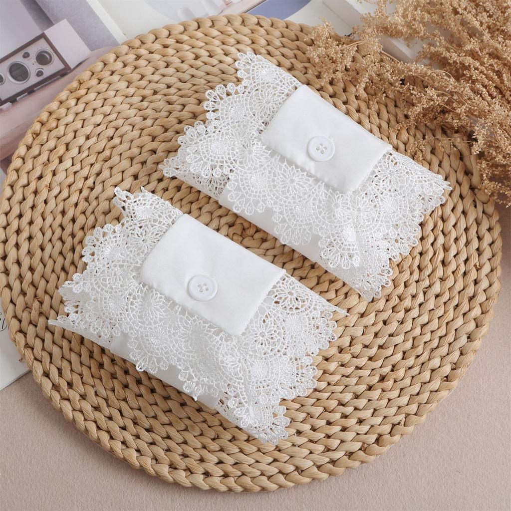 Lace Floral Hollow False Sleeves Decorative Wrist Cuffs Removable Faux Sleeves Arm Sleeves Elegant Universal Fake Cuffs