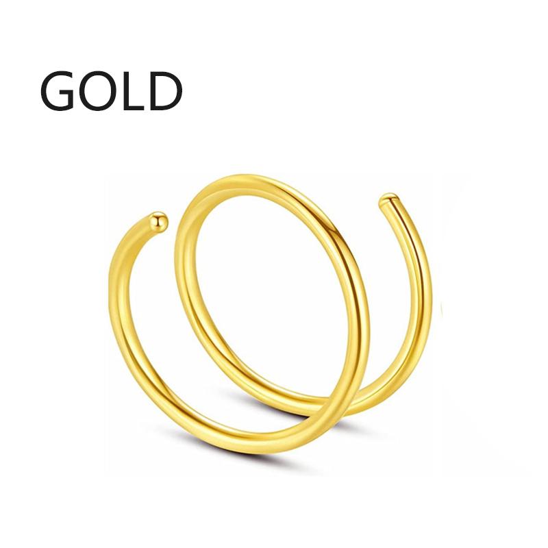 Stainless Steel Magnet Fake Nose Ring Hoop Fake Piercing Hoop Septum Rings For Women Fashion Gothic Rock Body Zircon Gifts